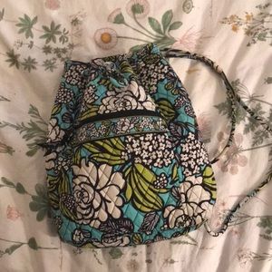 Vera Bradley Drawstring Backpack in Island Blooms